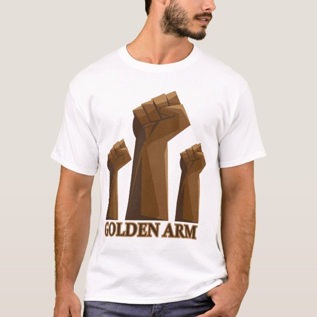 Golden Arm Expert Pipe Welder Gift T-Shirt (Front)
