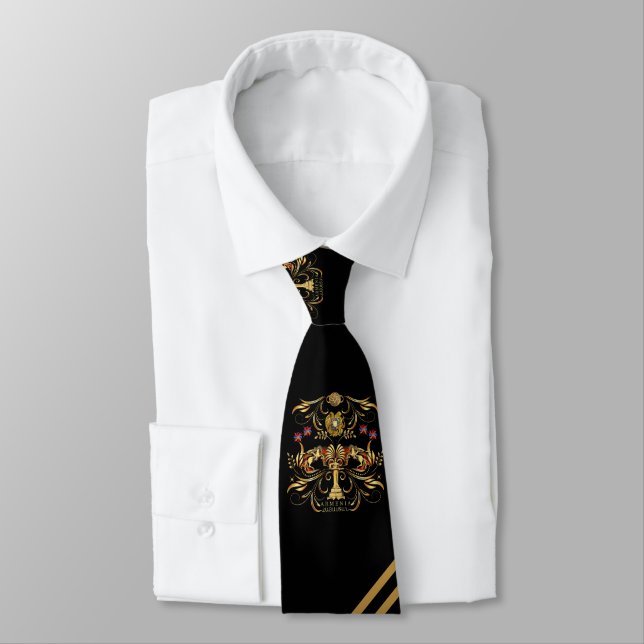 Golden Armenia Neck Tie (Tied)