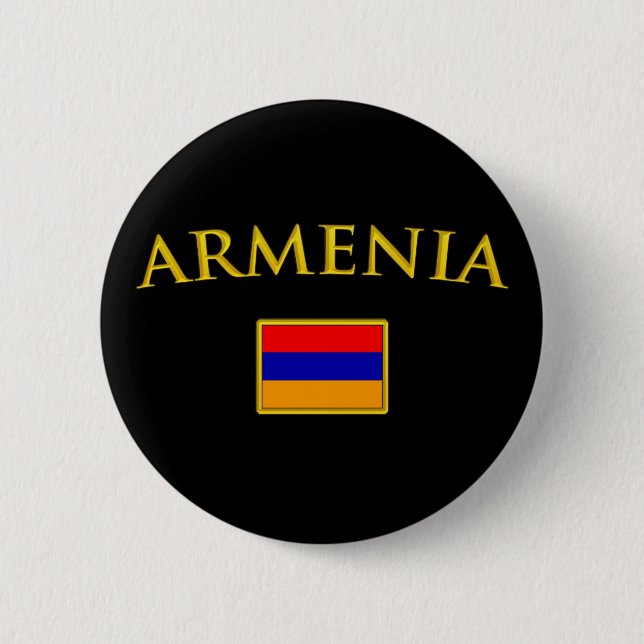 Golden Armenia Pinback Button (Front)