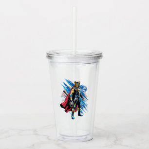 Golden Armor Thor Electric Character Graphic Acrylic Tumbler