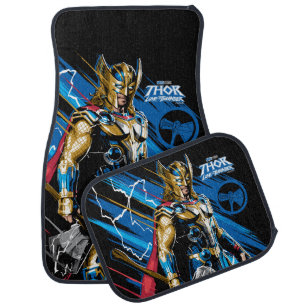 Golden Armor Thor Electric Character Graphic Car Floor Mat