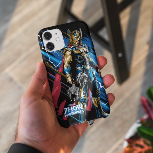 Golden Armor Thor Electric Character Graphic iPhone 12 Case