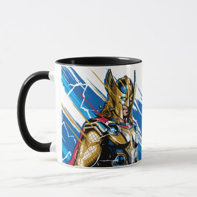 Golden Armor Thor Electric Character Graphic Mug (Left)
