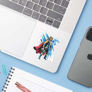 Golden Armor Thor Electric Character Graphic Sticker