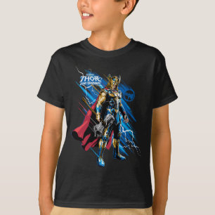 Golden Armor Thor Electric Character Graphic T-Shirt