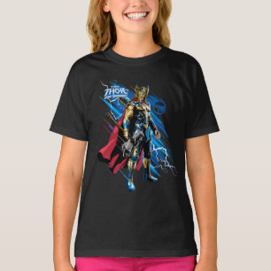 Golden Armor Thor Electric Character Graphic T-Shirt