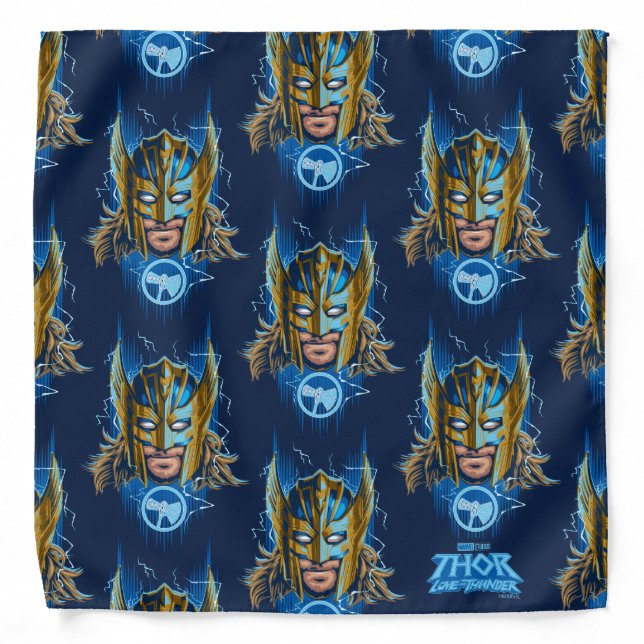 Golden Armor Thor Helmet Graphic Bandana (Front)