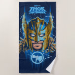 Golden Armor Thor Helmet Graphic Beach Towel