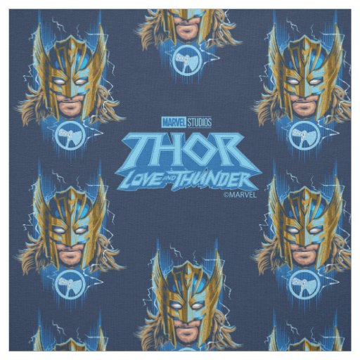 Golden Armor Thor Helmet Graphic Fabric