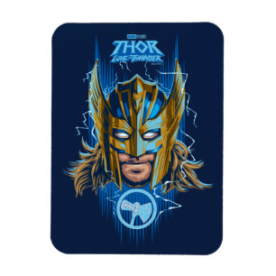 Golden Armor Thor Helmet Graphic Magnet