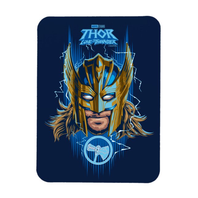 Golden Armor Thor Helmet Graphic Magnet (Vertical)