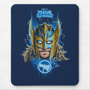 Golden Armor Thor Helmet Graphic Mouse Pad