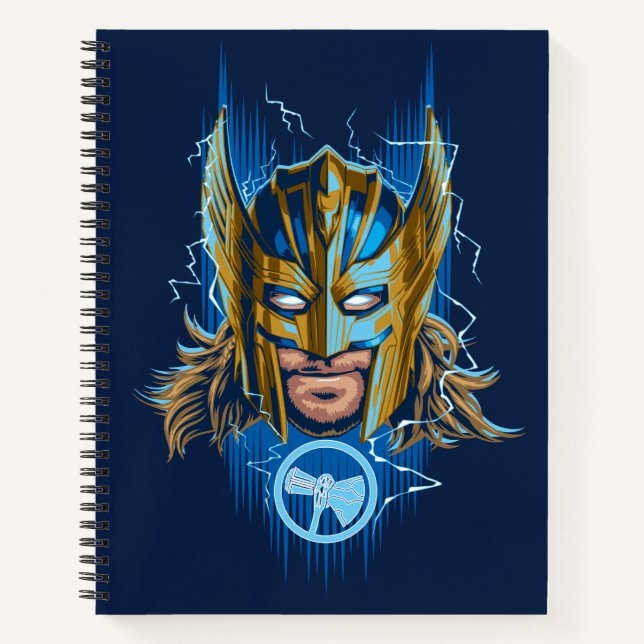 Golden Armor Thor Helmet Graphic Notebook (Front)