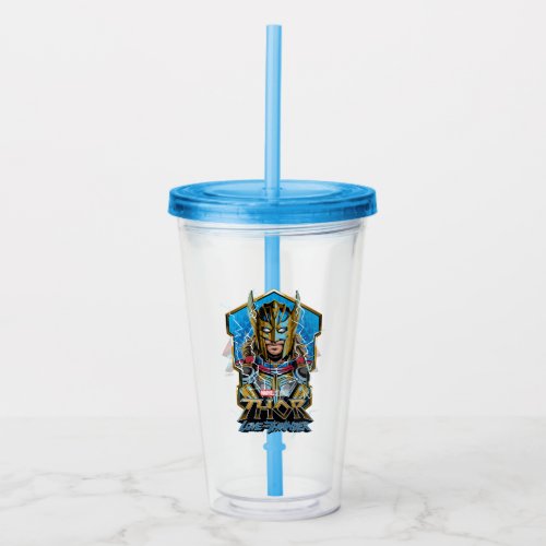 Golden Armor Thor Love and Thunder Graphic Acrylic Tumbler