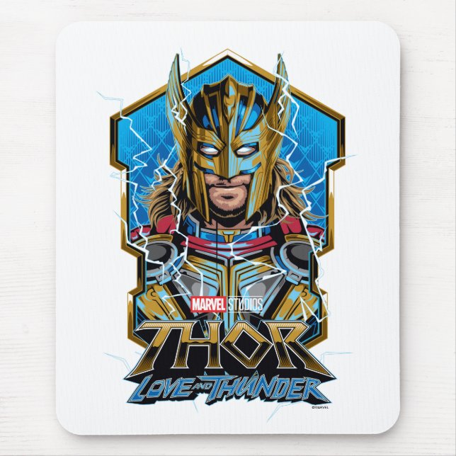 Golden Armor Thor Love and Thunder Graphic Mouse Pad (Front)