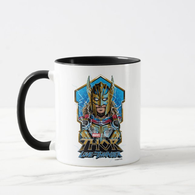 Golden Armor Thor Love and Thunder Graphic Mug (Left)