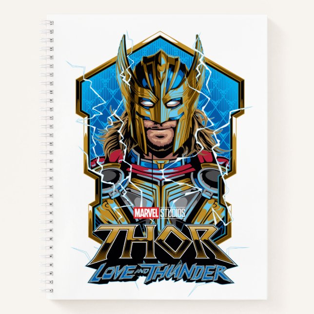 Golden Armor Thor Love and Thunder Graphic Notebook (Front)