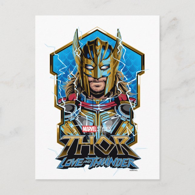 Golden Armor Thor Love and Thunder Graphic Postcard (Front)