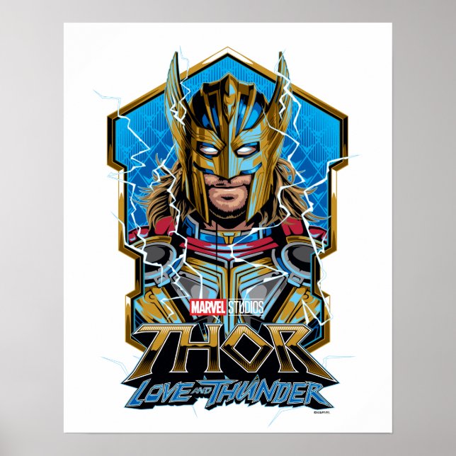 Golden Armor Thor Love and Thunder Graphic Poster (Front)