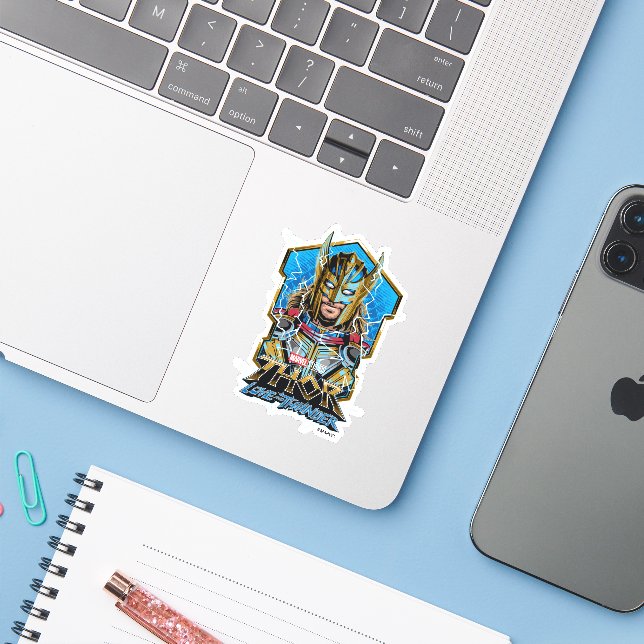 Golden Armor Thor Love and Thunder Graphic Sticker (Laptop w/ iPhone)