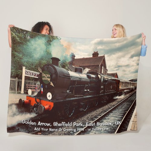 Golden Arrow Sheffield Park UK _  Add Name         Fleece Blanket