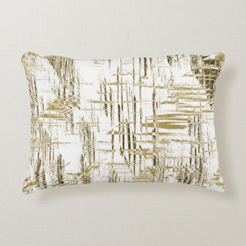 Golden Art Deco Decorative Pillow