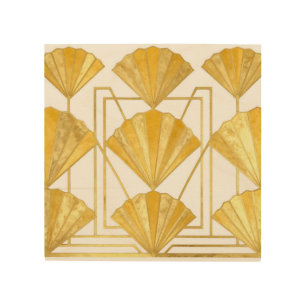 Golden Art Deco Fan Pattern