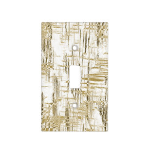 Golden Art Deco Light Switch Cover