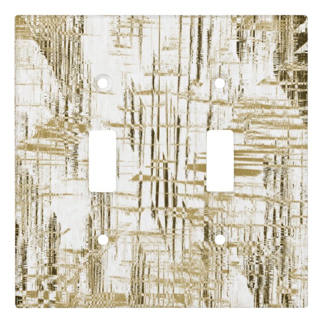 Golden Art Deco Light Switch Cover (Front)