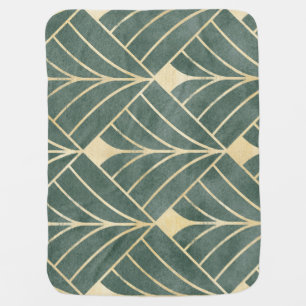Golden Art Deco: Luxurious Seamless Style Baby Blanket