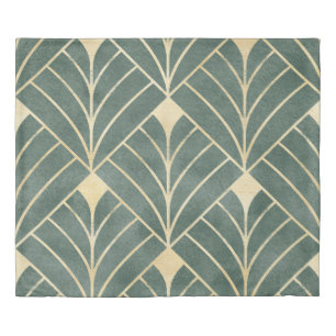 Golden Art Deco: Luxurious Seamless Style Duvet Cover