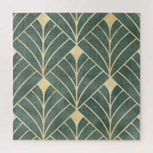 Golden Art Deco: Luxurious Seamless Style Jigsaw Puzzle