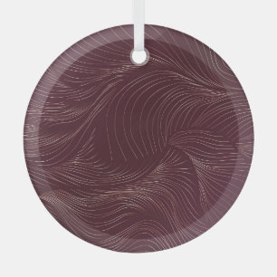 Golden Art Deco: Luxury Vintage Wallpaper Glass Ornament