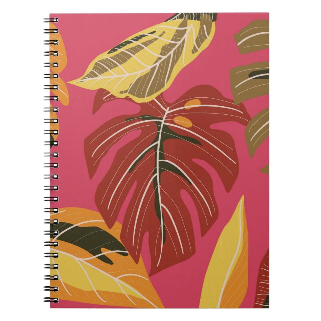 Golden Art Deco Nature Wallpaper Notebook (Front)