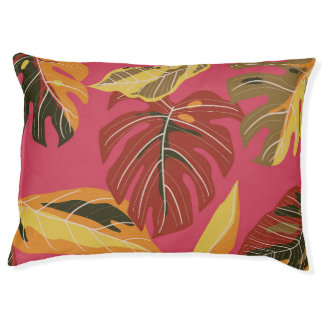 Golden Art Deco Nature Wallpaper Pet Bed