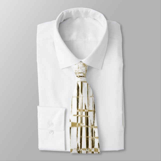 Golden Art Deco Neck Tie (Tied)