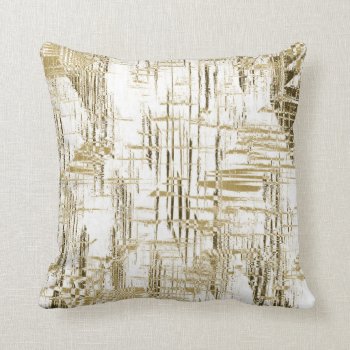 Golden Art Deco Throw Pillow