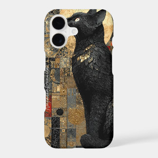 Golden Art Nouveau Cat Lover iPhone 17 Case