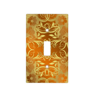 golden Asian+blossom , party +favor, favor+ tag, Light Switch Cover