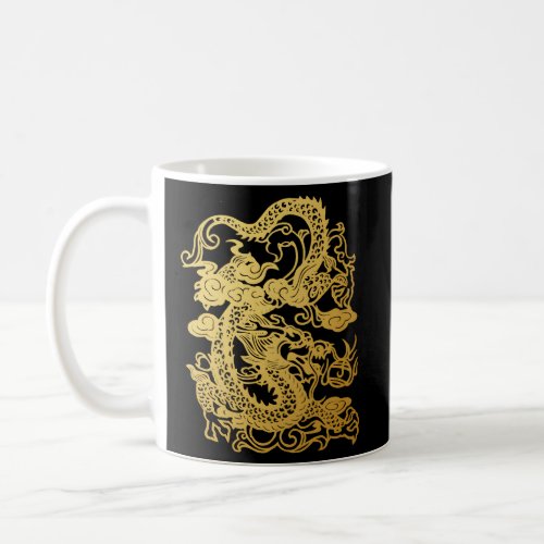 Golden Asian Chinese Japanese Korean Mythical Drag Coffee Mug