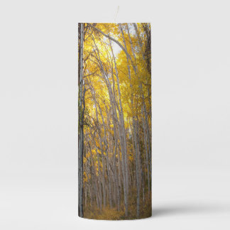 Golden Aspen Trees Pillar Candle