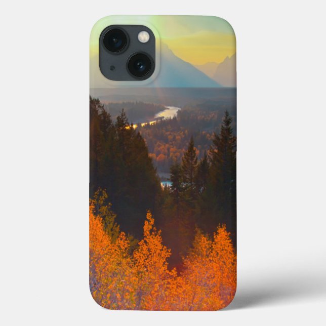 Golden Aspens Above Snake River At Sunset Case-Mate iPhone Case (Back)