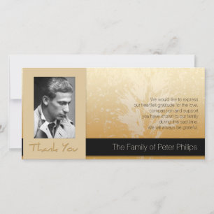 Golden Asphodel Frame Photo Sympathy Thank You 2