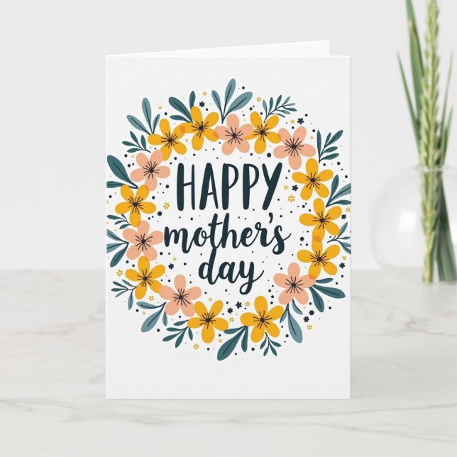 Golden Asterisk Mothers Day Card (Front)