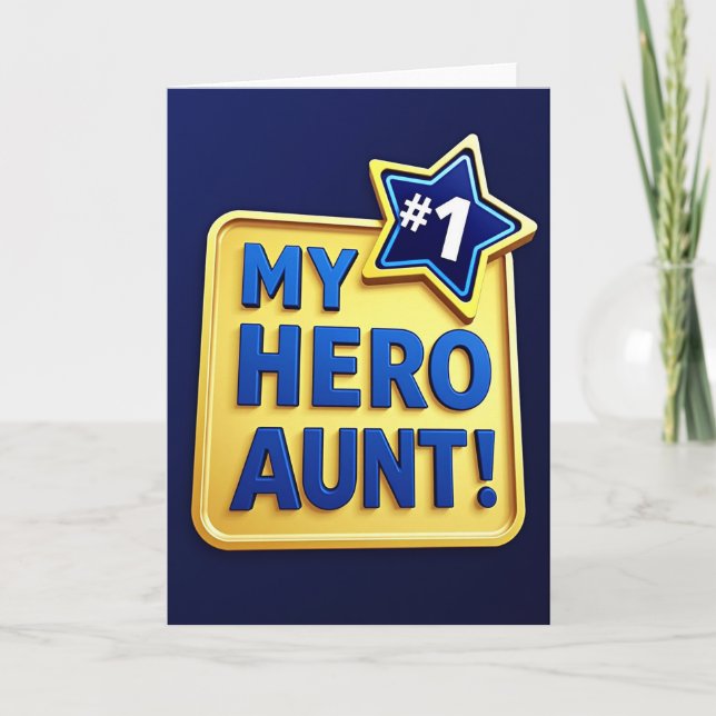 Golden Aunt Hero Award Card (Front)