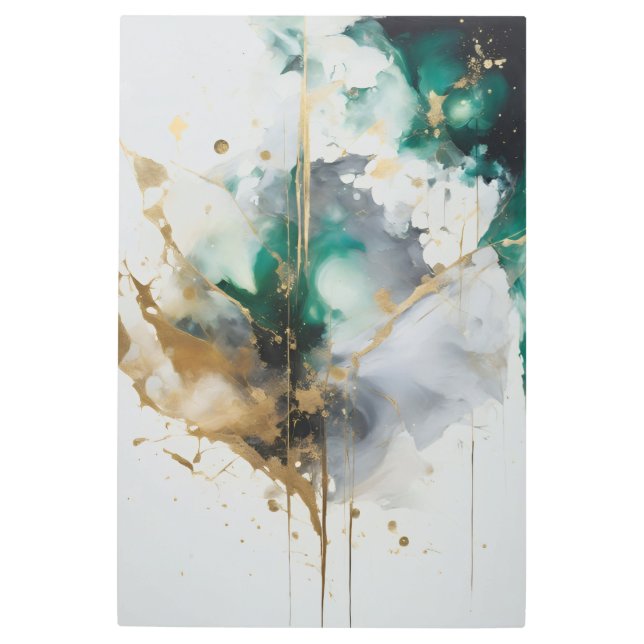 Golden Aurora Metal Print (Front)