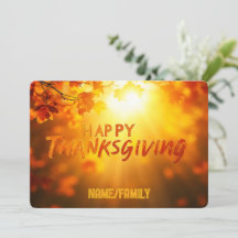 Golden Autumn Bokeh – Happy Thanksgiving