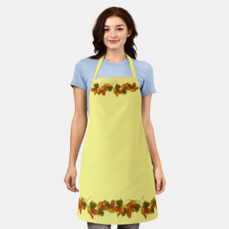 Golden Autumn Fall Leaves Apron