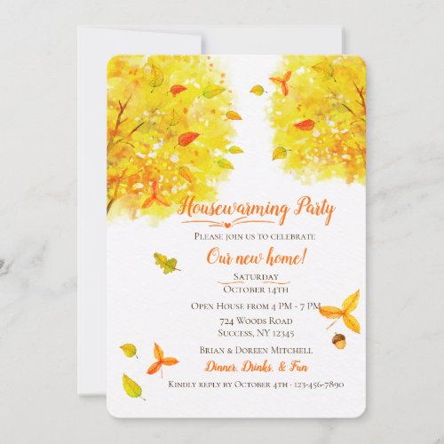 Golden Autumn Invitation