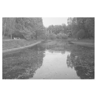 Golden Autumn Lake - Black & White Nordic Edition Gallery Wrap